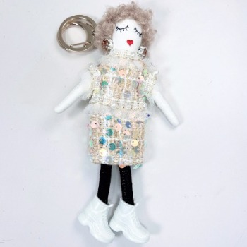 Parisian Doll Key Chain Bag Charm